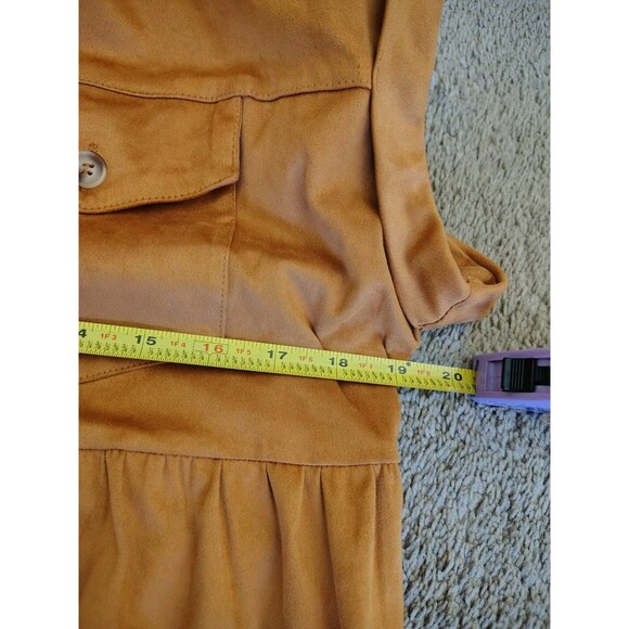 Andree By Unit Don't Hang Up Faux Suede Shirt Dress Size S - Picture 8 of 11